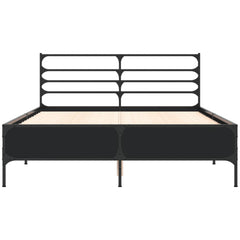 vidaXL Bed Frame without Mattress Black 135x190 cm Double 4