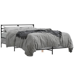 Bed Frame without Mattress Length 190 cm Grey sonoma 135 cm
