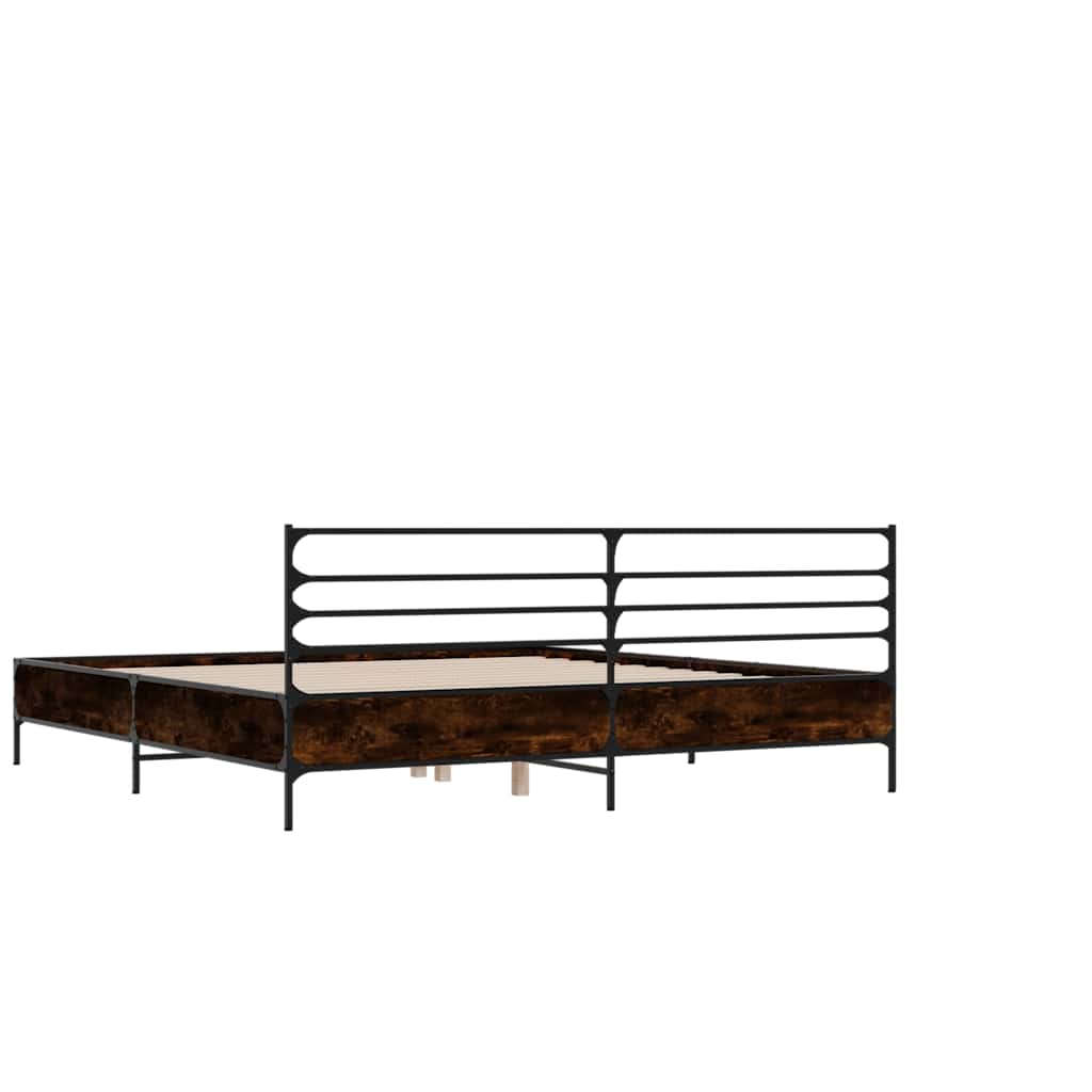 vidaXL Bed Frame without Mattress Brown Oak 135x190 cm Double 6
