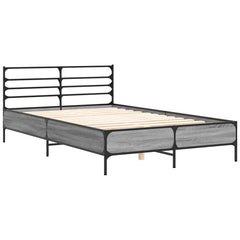 Bed Frame without Mattress Length 190 cm Grey sonoma 140 cm
