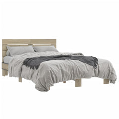 vidaXL Bed Frame without Mattress Sonoma Oak 140x200 cm 2