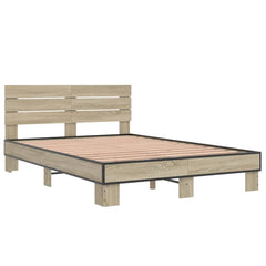 vidaXL Bed Frame without Mattress Sonoma Oak 140x200 cm 3