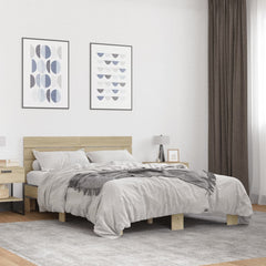 vidaXL Bed Frame without Mattress Sonoma Oak 140x200 cm 1