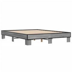 Bed Frame without Mattress 150x200 cm Grey sonoma