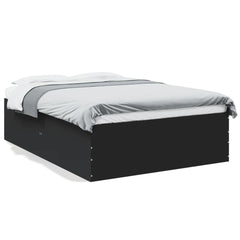 vidaXL Bed Frame without Mattress Black 140x190 cm 2