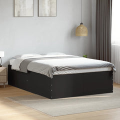 Bed Frame without Mattress 135x190 cm Height 45 cm Black