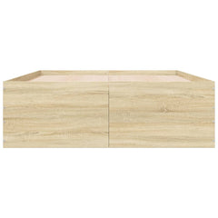 Bed Frame without Mattress 135x190 cm Height 45 cm Sonoma oak