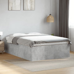Bed Frame without Mattress 135x190 cm Height 45 cm Concrete grey