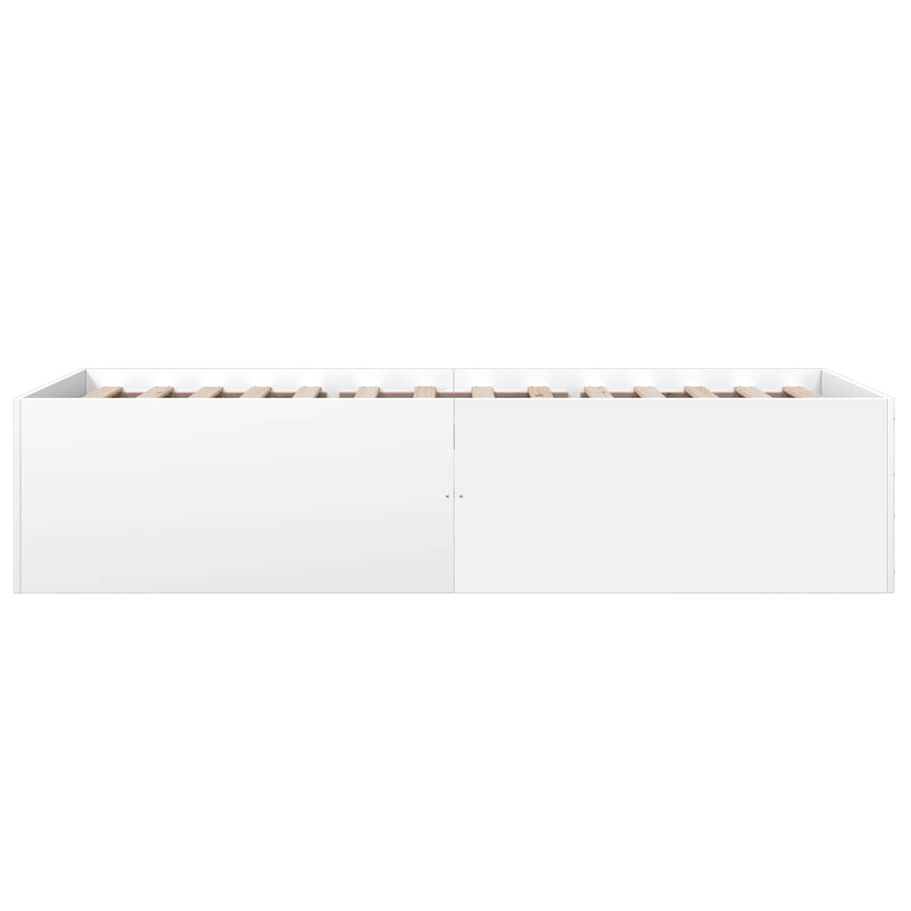 Bed Frame without Mattress 90x190 cm Single Height 45 cm White