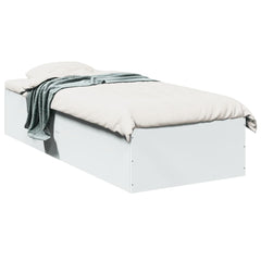 vidaXL Bed Frame without Mattress White 100x200 cm 2