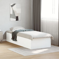 vidaXL Bed Frame without Mattress White 100x200 cm 1
