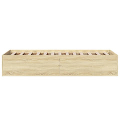 vidaXL Bed Frame without Mattress Sonoma Oak 100x200 cm 5