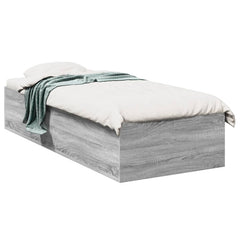 vidaXL Bed Frame without Mattress Grey Sonoma 90x190 cm Single 2