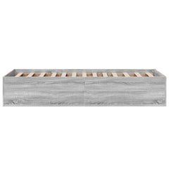 vidaXL Bed Frame without Mattress Grey Sonoma 90x190 cm Single 5