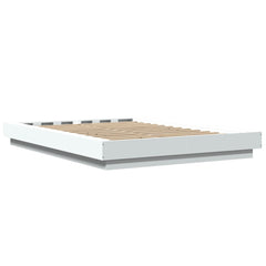 Bed Frame with LED Lights without Mattress 120x200cm White