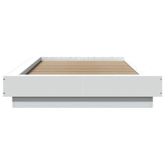 Bed Frame with LED Lights without Mattress 100x200cm White