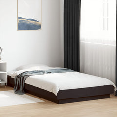 Bed Frame with LED Lights without Mattress 100x200cm Black