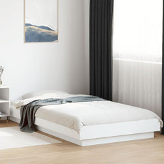 Bed Frame with LED Lights without Mattress 90x190cm White