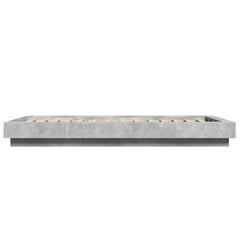 Bed Frame without Mattress Length 200 cm Concrete Grey 100 cm