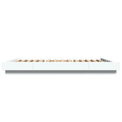 Bed Frame without Mattress 140x190 cm White