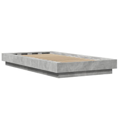 vidaXL Bed Frame without Mattress Concrete Grey 90x190 cm Single 6