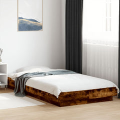 vidaXL Bed Frame without Mattress Smoked Oak 90x190 cm Single 1