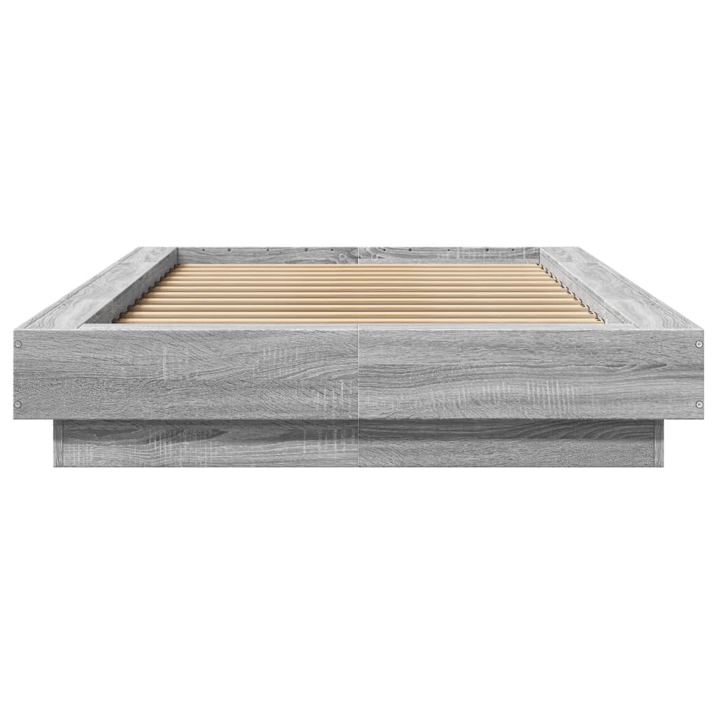 vidaXL Bed Frame without Mattress Grey Sonoma 75x190 cm Small Single 4