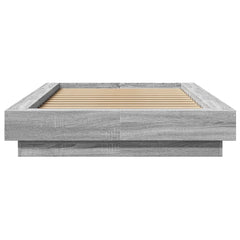 vidaXL Bed Frame without Mattress Grey Sonoma 75x190 cm Small Single 4