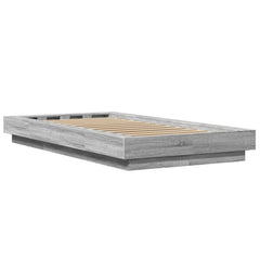 vidaXL Bed Frame without Mattress Grey Sonoma 75x190 cm Small Single 6