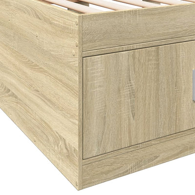 Daybed with Drawers Sonoma Oak 100x200 cm Engineered Wood