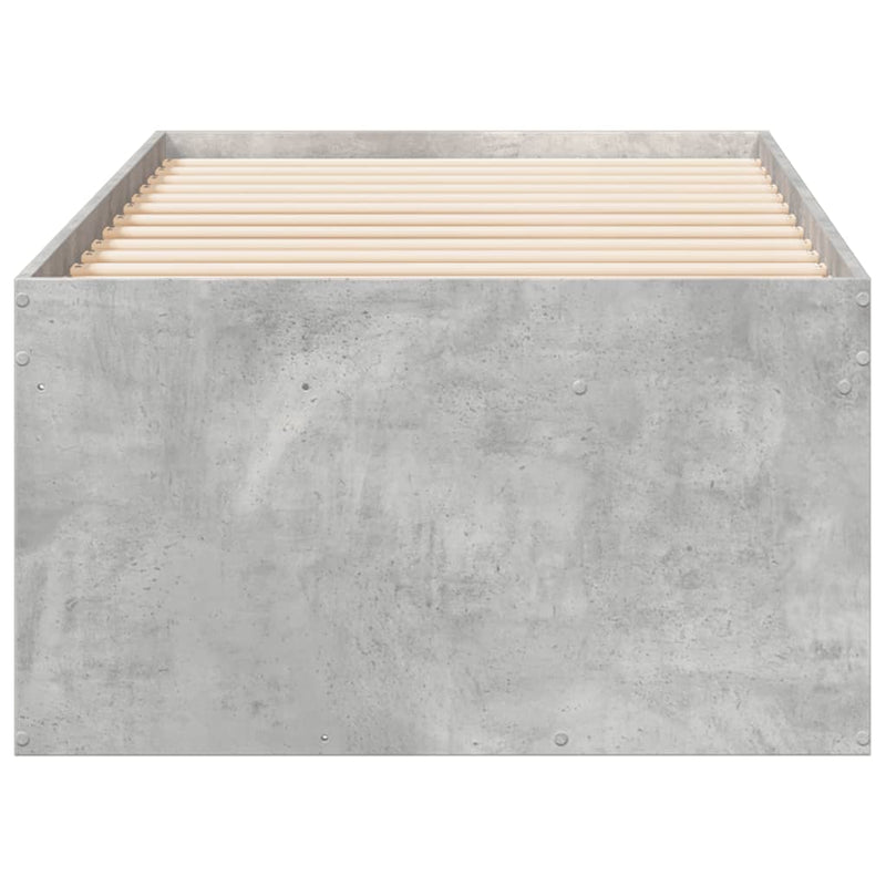 Daybed with Drawers Concrete Grey 100x200 cm Engineered Wood