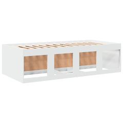 Daybed with Drawers without Mattress Length 190 cm White 90 cm