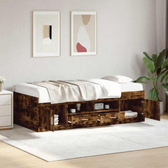 Daybed with Drawers without Mattress Length 190 cm Smoked oak 75 cm