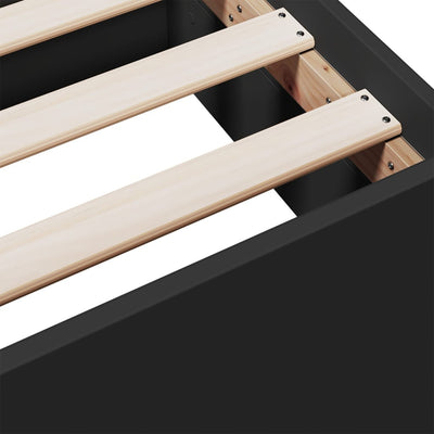 Bed Frame with Drawers Black 90x200 cm Engineered Wood