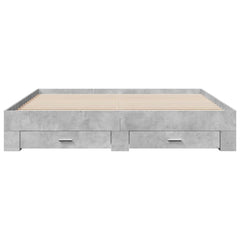 Bed Frame with Drawers without Mattress Length 200 cm Concrete Grey 200 cm