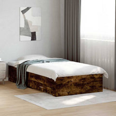 Bed Frame Drawers without Mattress Smoked Oak