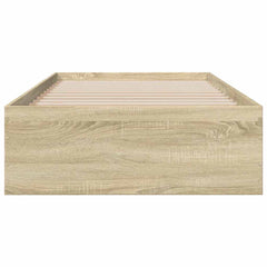 Bed Frame with Drawers without Mattress 75x190 cm Sonoma oak
