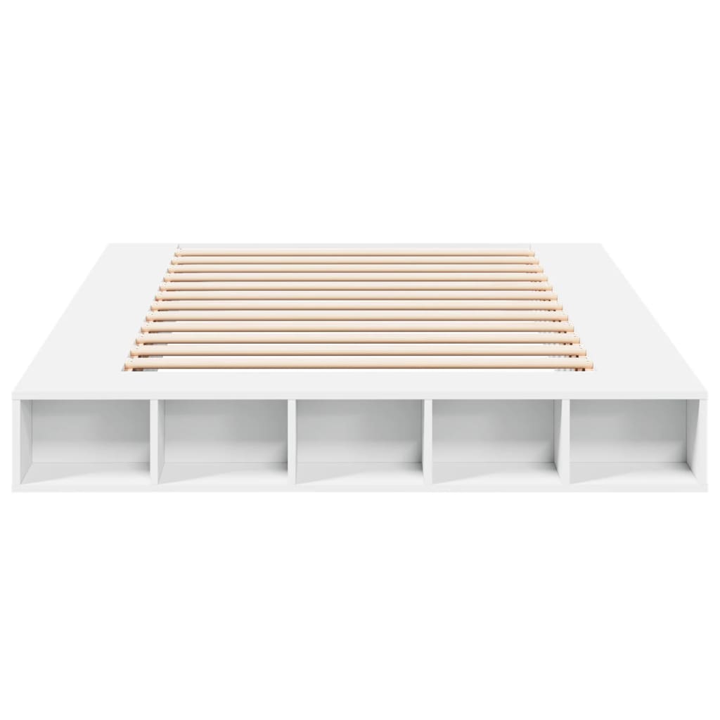 Bed Frame without Mattress 150x200 cm White
