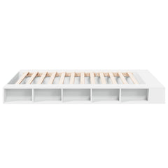 Bed Frame without Mattress 150x200 cm White