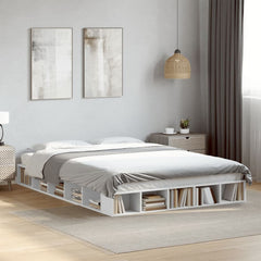 Bed Frame without Mattress 150x200 cm White