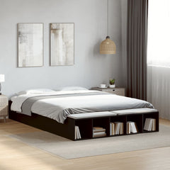 Bed Frame without Mattress 150x200 cm Black