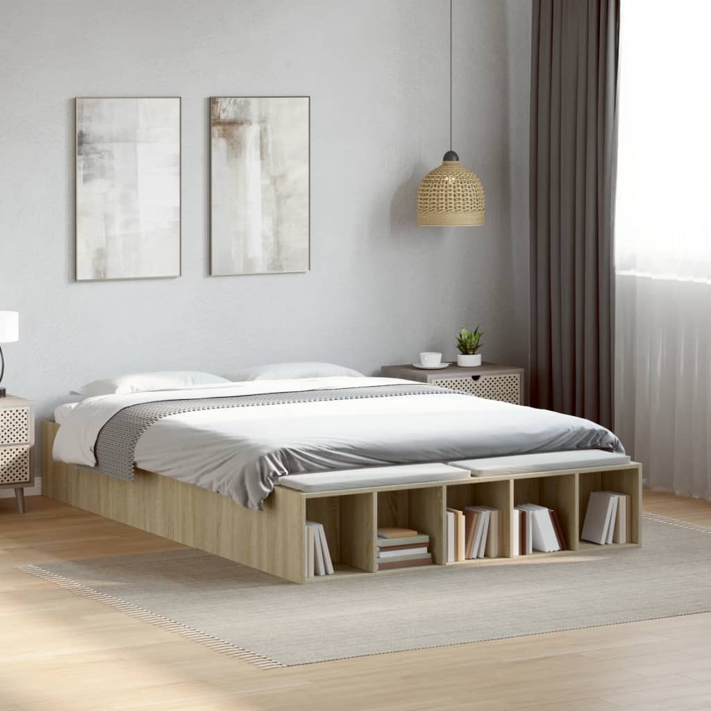 Bed Frame without Mattress 120x200 cm Sonoma oak