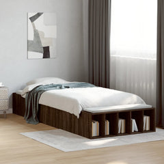 Bed Frame without Mattress 100x200 cm Brown oak