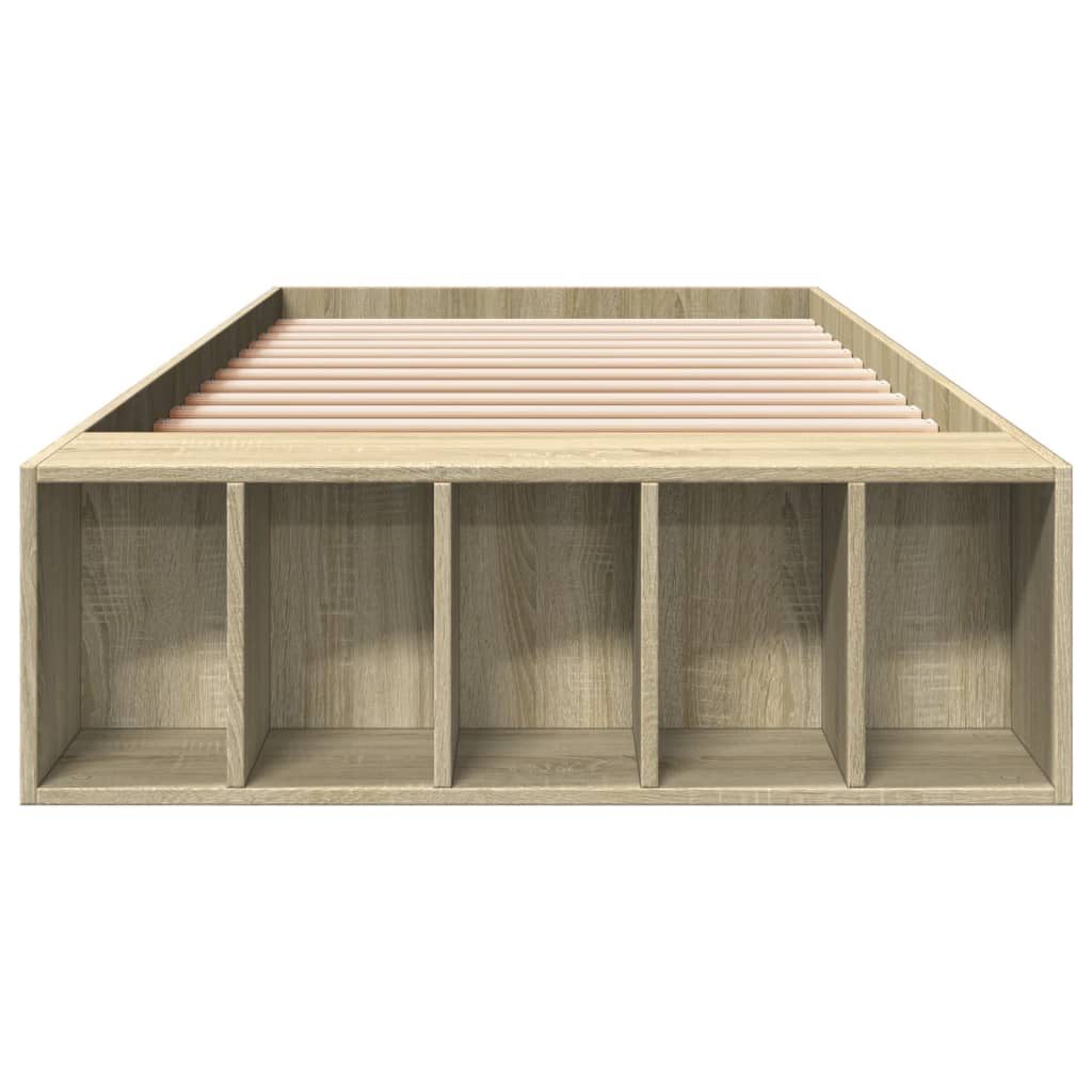Bed Frame without Mattress 75x190 cm Small Single Sonoma oak