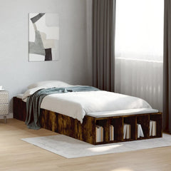 Bed Frame without Mattress 75x190 cm Small Single Smoked oak