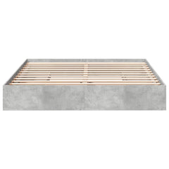 Bed Frame with Drawers without Mattress Length 200 cm Concrete Grey 180 cm
