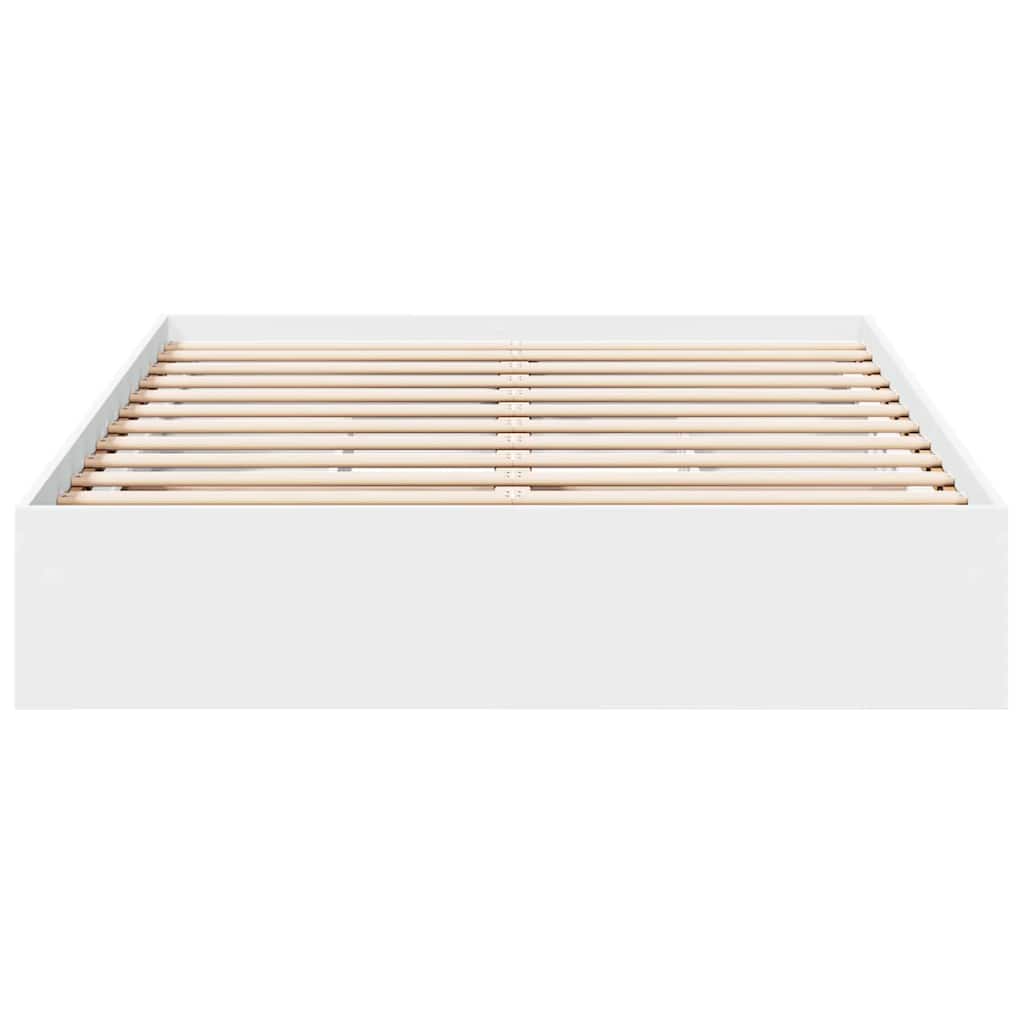 Bed Frame with Drawers without Mattress Length 200 cm White 140 cm