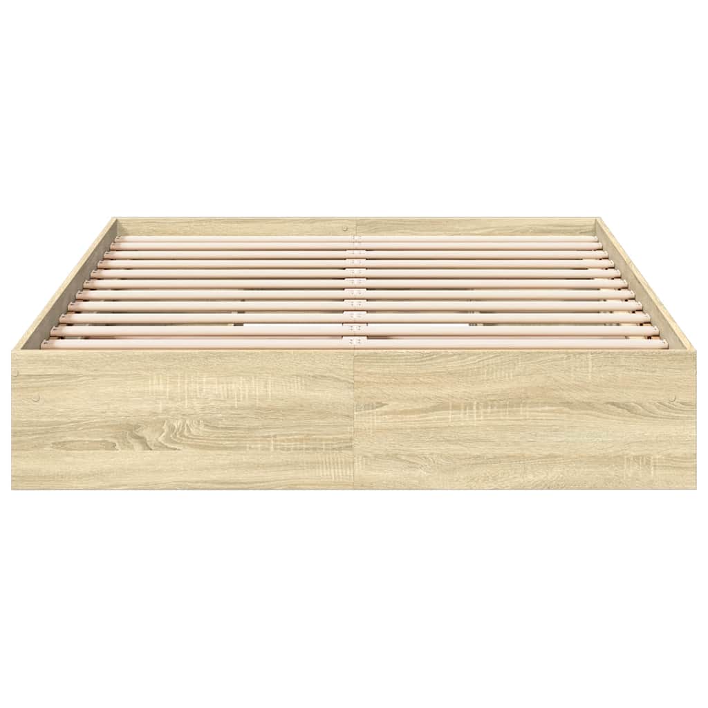 Bed Frame with Drawers without Mattress Length 200 cm Sonoma Oak 140 cm