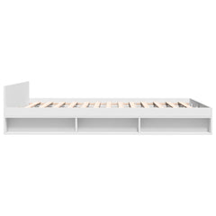 Bed Frame with Drawers without Mattress 135x190 cm White