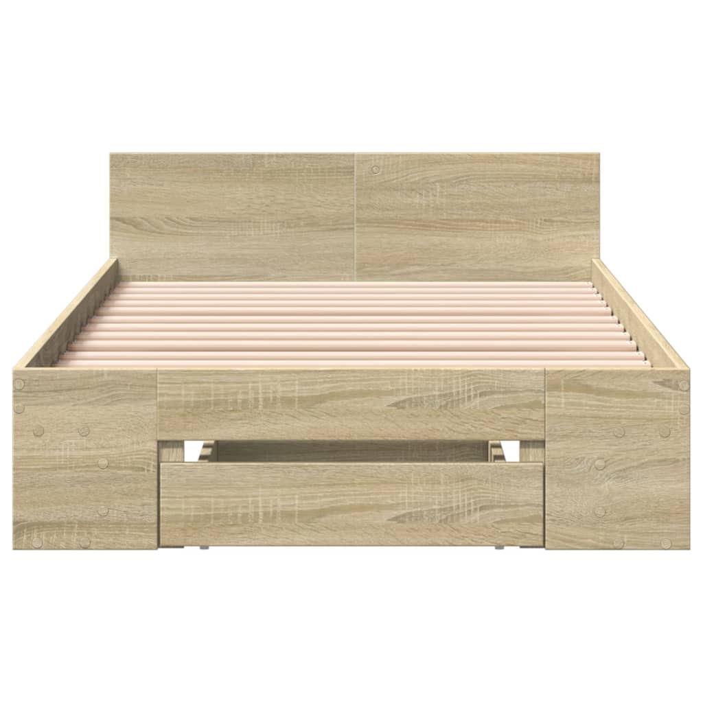 Bed Frame with Drawer without Mattress 90x190 cm Sonoma oak